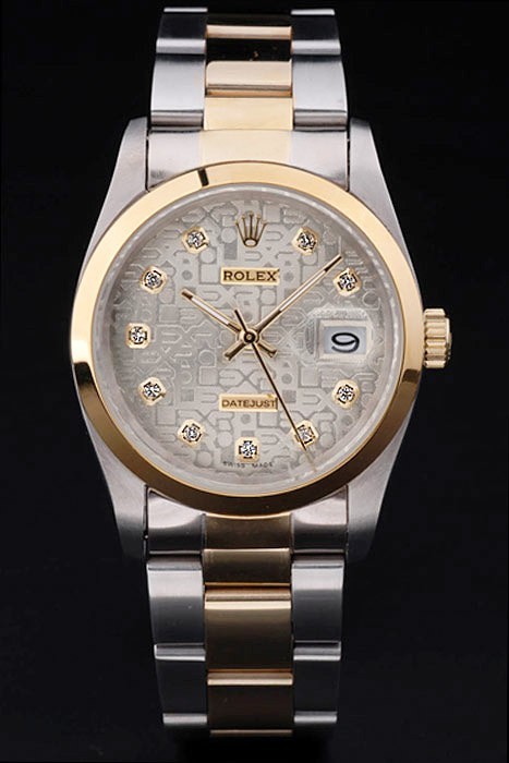 Rolex Datejust Swiss Movement Quality Replica Watches Silver Watch Silver Dial 45mm