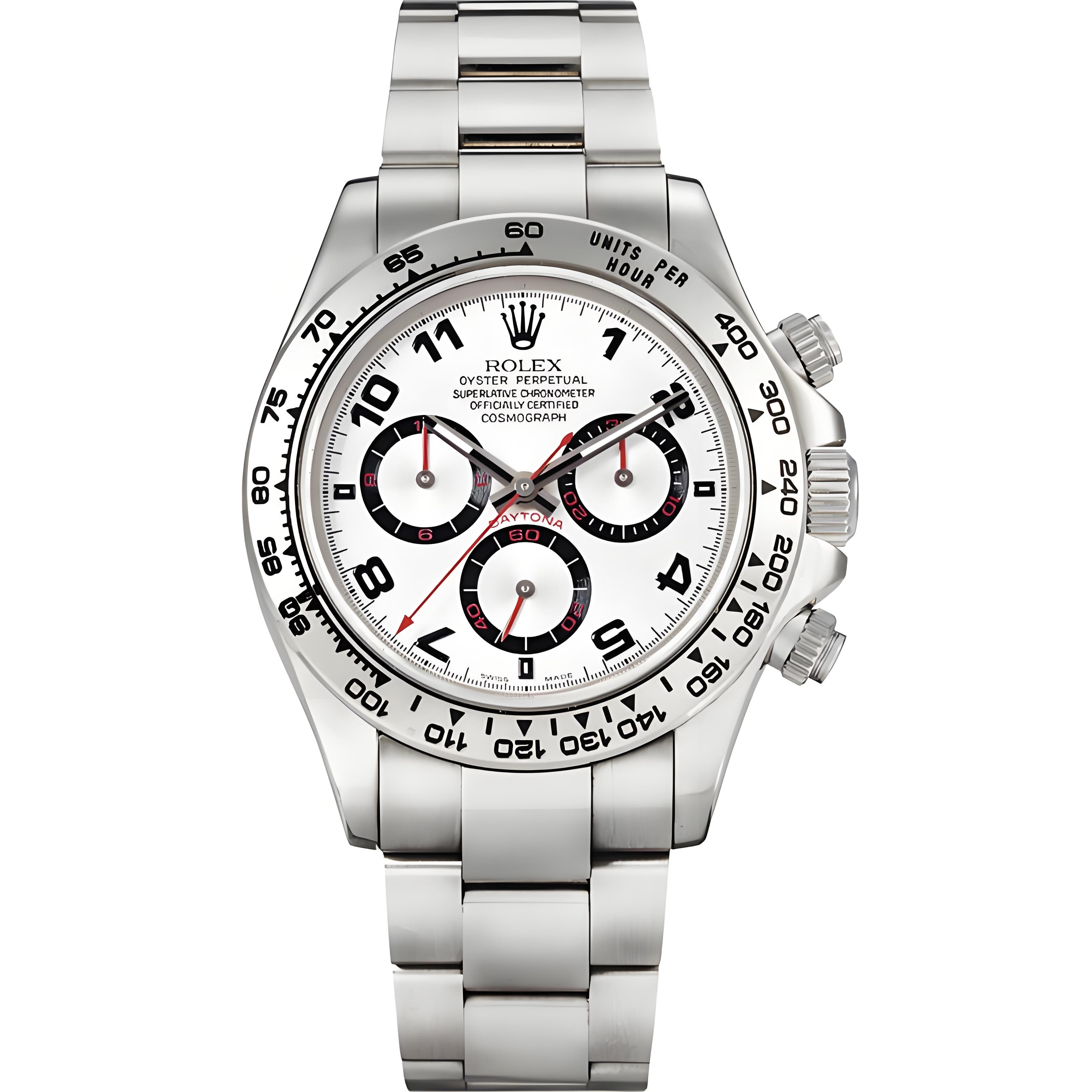 High End Replica Swiss Rolex Cosmograph Daytona Automatic Silver Dial Men's Oyster Watch 116509