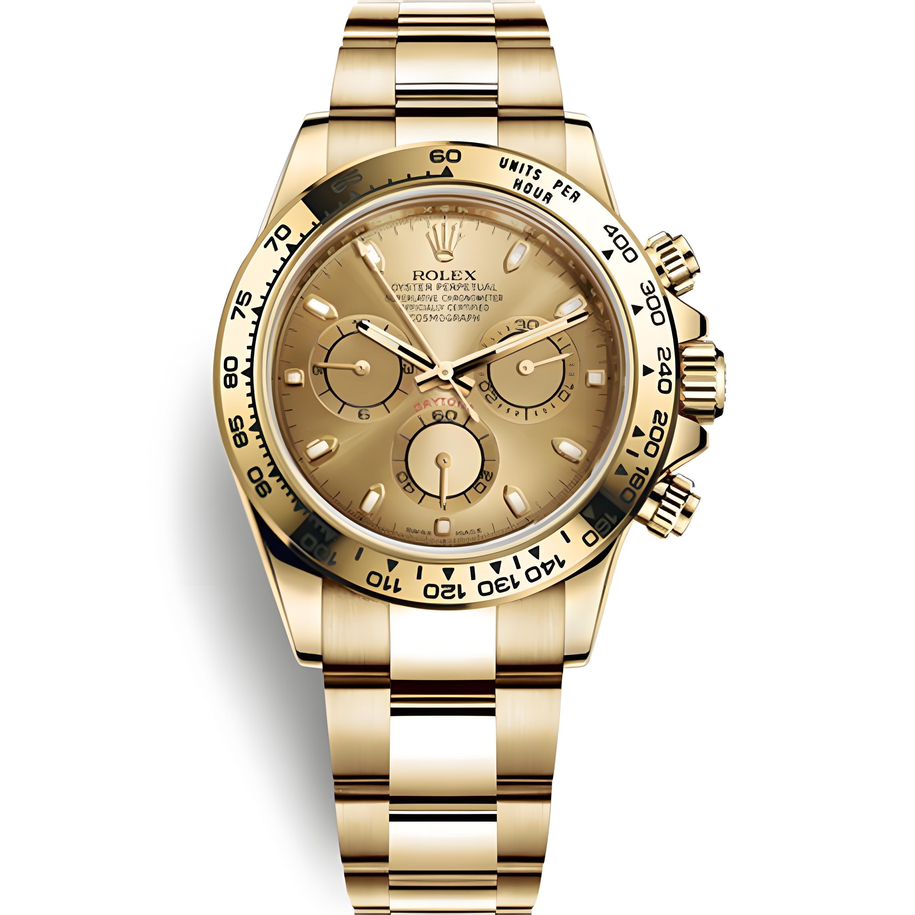 Replica Swiss Rolex Cosmograph Daytona Champagne Dial Men's Oyster Watch 116508 High End 