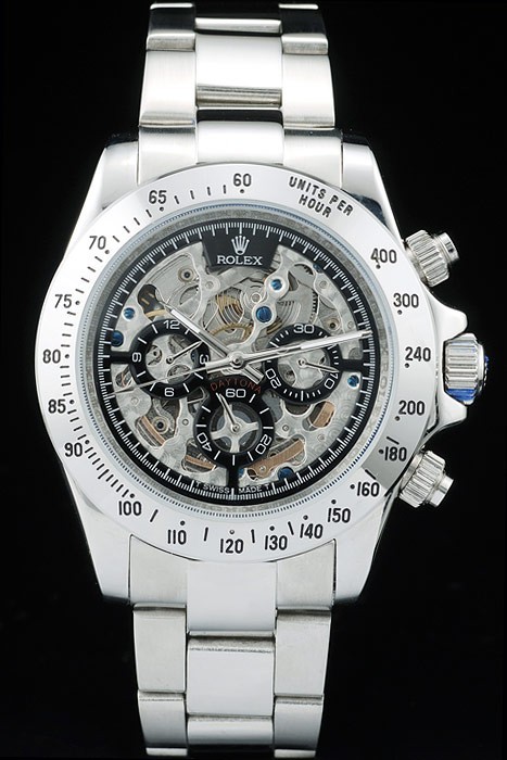 Rolex Daytona Swiss Movement Monochrome Watch Carved Dial 48mm