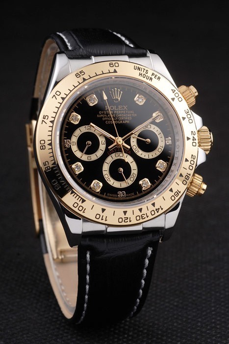 Rolex Daytona Swiss Movement Replica Monochrome Watches Black Dial 48mm