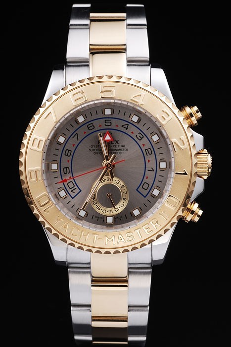 Rolex Yacht-Master Swiss Movement Two-color Watch Dark Grey Dial 48mm