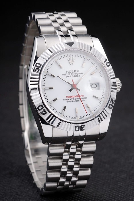 Rolex Datejust Swiss Movement Quality Replica Watches Silver Watch White Dial 45mm