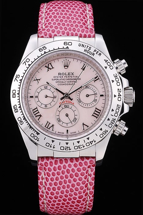 Rolex Daytona Swiss Movement  Monochrome Watch Light Pink Dial 48mm