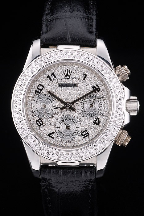 Rolex Daytona Swiss Movement Replica Monochrome Watch  White Dial 44mm