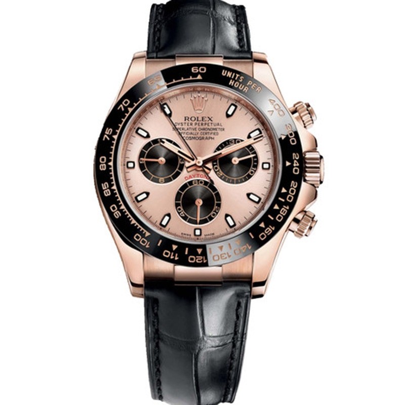 Replica Swiss Rolex Daytona Chronograph Automatic Chronometer Gold Dial Men's Watch 116515