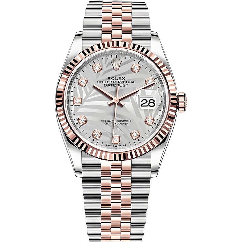 Replica Rolex Datejust 126231 Gray Palm Leaf Dial Automatic Men's Watch 36mm
