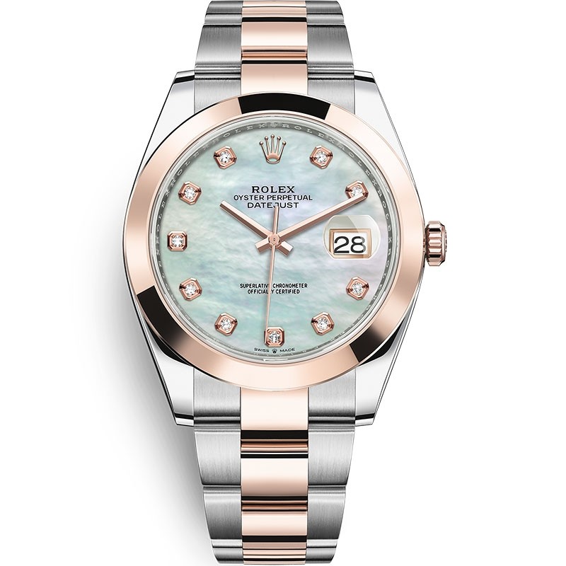 High End Replica Rolex Datejust 126301 Everose Mother of Pearl Dial Automatic Men's Watch 41mm