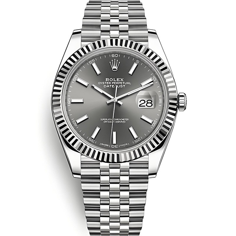 High End Swiss Rolex Datejust 126334 Rhodium Dial Automatic Replica Men's Watch 41mm