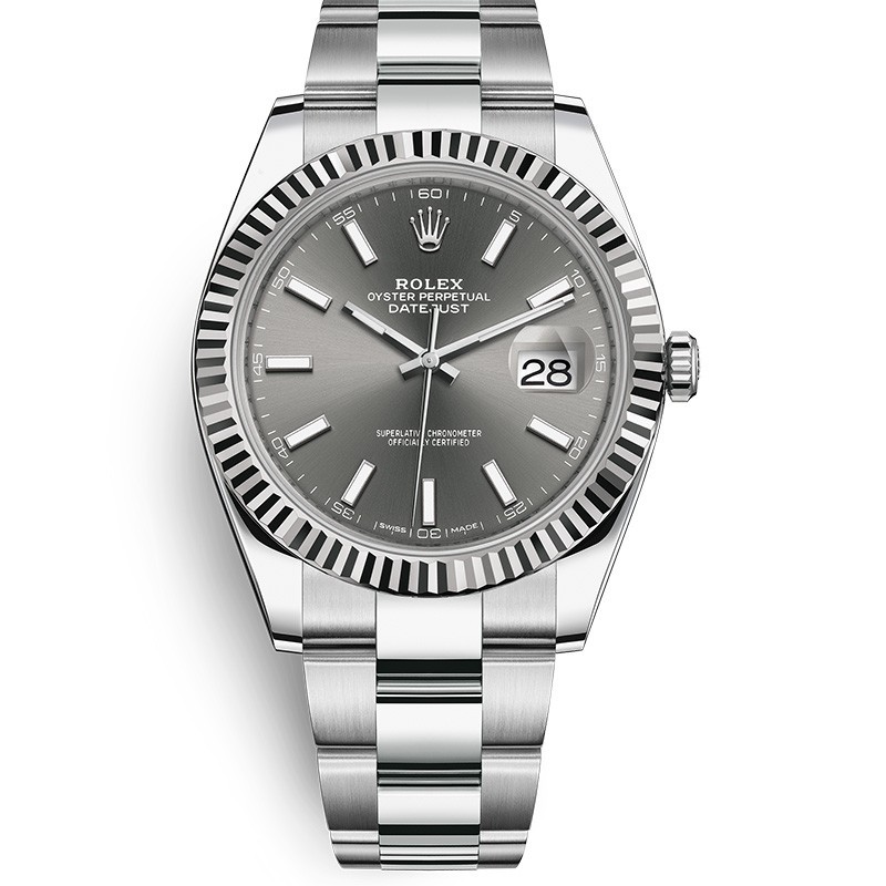 Replica Rolex Datejust Dark Rhodium Automatic Men's Oyster Watch 126334RSO 41mm