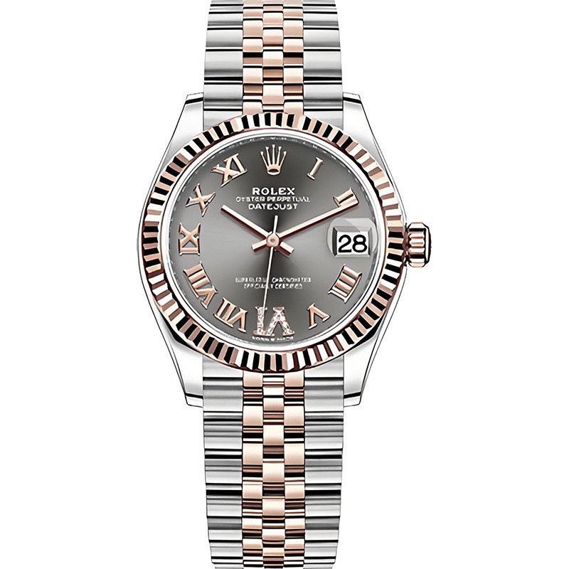 Replica Rolex Lady-Datejust 278272 Gray Dial Ladies Jubilee Watch 31mm