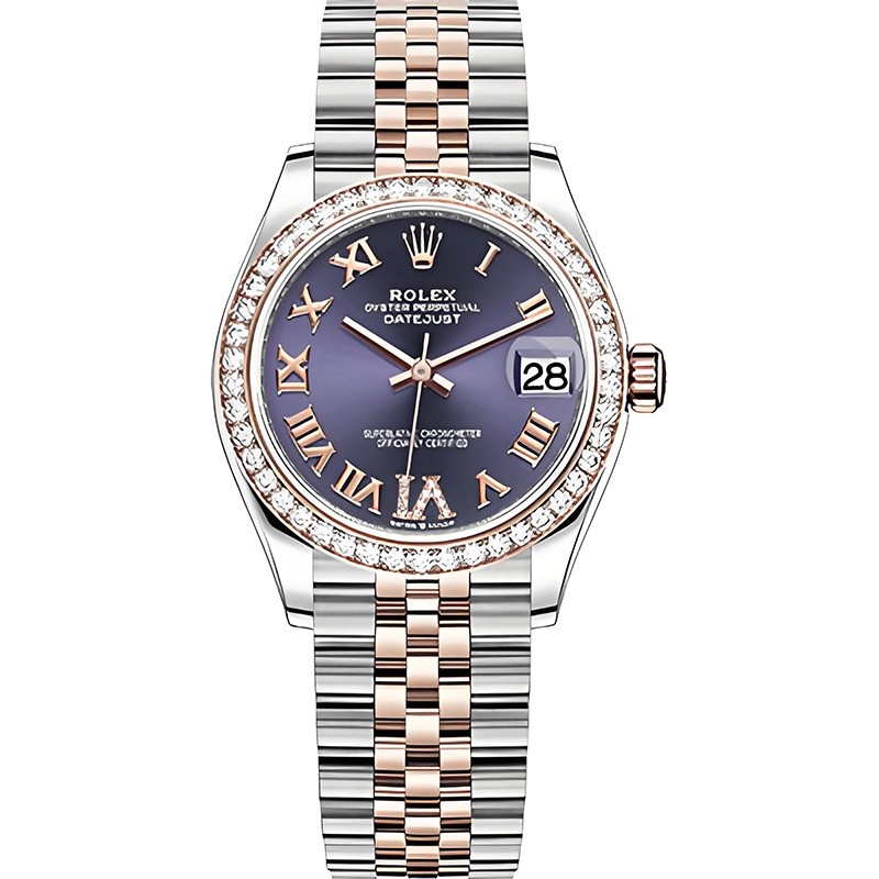 Replica Rolex Lady-Datejust Purple Dial  Automatic Ladies Jubilee Watch 278381RBR