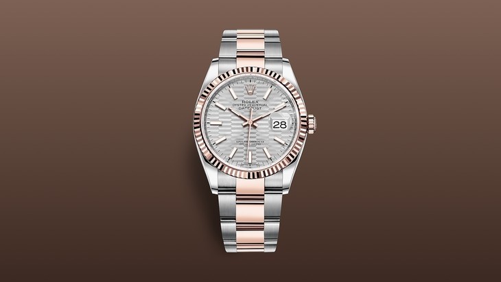 Replica Swiss Rolex Datejust 126231 Silver Wave Dial Men's Steel and 18k Everose Gold Men's Watch 
