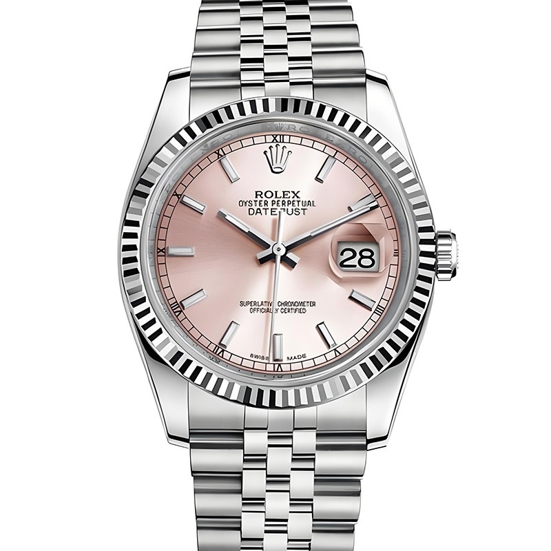High End Replica Swiss Rolex Datejust Automatic Pink Dial Men's Watch 116234 36mm