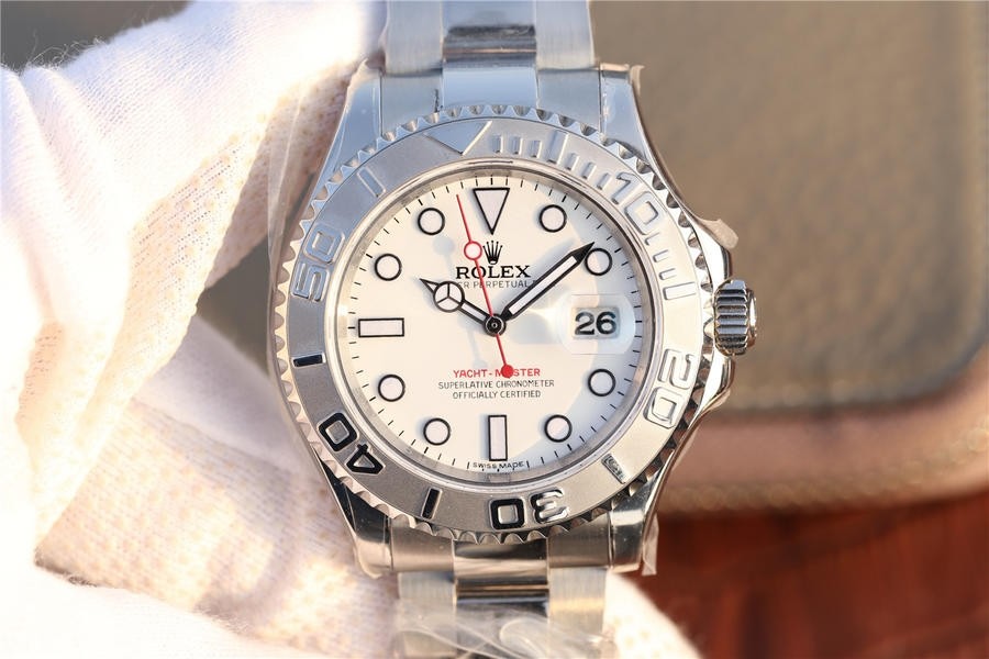 High End Replica Swiss Rolex Yacht-Master 40 Automatic White Dial Men's Watch 116622
