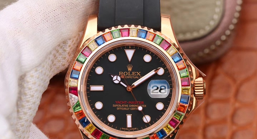 Replica Swiss Rolex Yacht-Master Automatic Chronometer Diamond 'HARIBO' Watch 116695 40mm