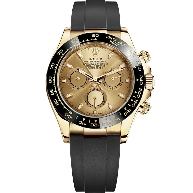Super Clone Rolex Daytona Gold Dial 18K Yellow Gold Swiss Replica Automatic Men's Watch 116518LN 40mm
