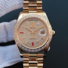 Replica Rolex Day-Date 218399 Everose Gold Pave Diamond Automatic Men's Watch
