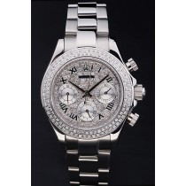 Rolex Daytona Swiss Movement Monochrome Ladies Watch Silver Dial 43mm