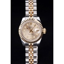 Rolex Datejust Swiss Movement Quality Replica Ladies Watches Silver Watch Gold Dial 34mm