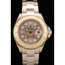 Rolex Yacht Master Swiss Movement Gold Tachymeter Gold Dial 48mm