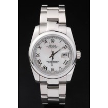 Rolex Datejust Swiss Movement Replica Watches White Watch White Dial 45mm