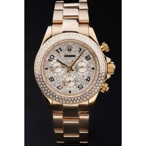 Rolex Daytona Swiss Movement Monochrome Watch Gold Dial 47mm