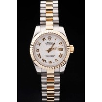 Rolex Datejust Swiss Movement Replica Watches Silver Watch White Dial 44mm