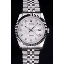 Rolex Datejust Swiss Movement Quality Replica Watches Silver Watch White Dial 45mm