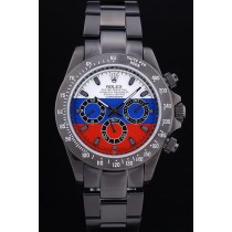 Rolex Swiss Movement Silver Grey Watch Tri-color Dial 48mm