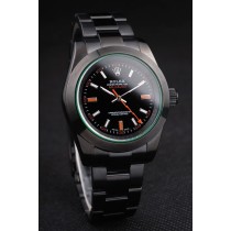Rolex Milgauss Pro-Hunter Swiss Movement Tinted Green Saphire Black Dial 48mm