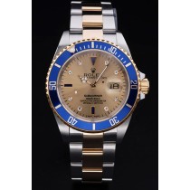 Rolex Submariner Swiss Movement Two-color Watch Gold Dial 47mm