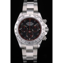  Rolex Daytona Swiss Movement Stainless Steel Bracelet Black Dial 47mm
