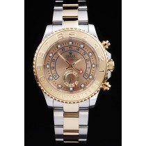 Rolex Yacht-Master II Swiss Movement Two-color Watch Gold Dial 48mm