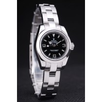 Rolex Explorer Swiss Movement  Monochrome Ladies Watch Black Dial 33mm