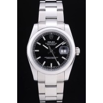 Rolex Swiss Movement Monochrome Gentlemen Watch Black Dial 44mm