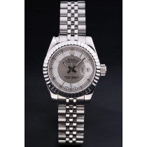 Rolex Datejust Swiss Movement Quality Replica Watches Silver Watch White Grey Dial 34mm