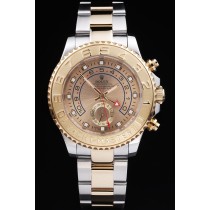 Rolex Yacht-Master Swiss Movement Two-color Watch Gold Dial 48mm