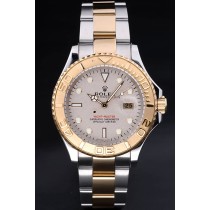 Rolex Yacht-Master Swiss Movement Two-color Watch Silver Grey Dial 48mm