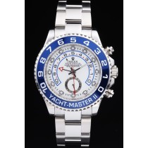 Swiss Rolex Yacht-Master Monochrome Watch White Dial