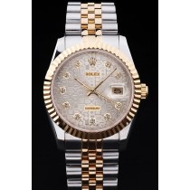 Rolex Datejust Swiss Movement Quality Replica Watches Silver Watch Gold Dial 45mm