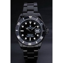 Rolex Submariner Swiss Movement Monochrome Watch Black Dial 47mm