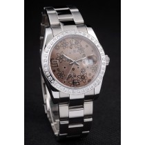 Rolex Datejust Swiss Movement Quality Replica Watches Silver Watch chocolate Dial 45mm