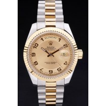 Rolex Day-Date Swiss Movement Quality Replica Watches Automatic Watch Gold Dial 48mm