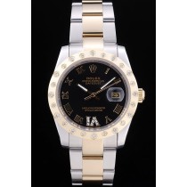 Rolex  Swiss Movement  Two-color Watch  Black Dial 44mm