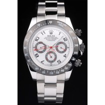 Rolex Daytona Swiss Movement Stainless Steel Black Enameled Silver Dial 48mm