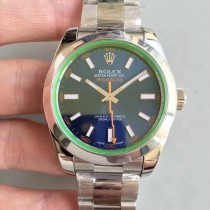 Replica Swiss Rolex Milgauss Automatic Blue Dial Stainless Steel Men's Watch 116400GV High End 