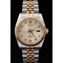 Rolex Datejust Swiss Movement Replica Watches Gold Dial 44mm