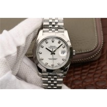  High End Swiss Rolex Datejust 41 Diamond White Dial Automatic Replica Men's Watch 126300 