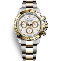  Replica Rolex Daytona White Dial Gold Super Clone Swiss Automatic Men's Watch 116503-0001 40mm